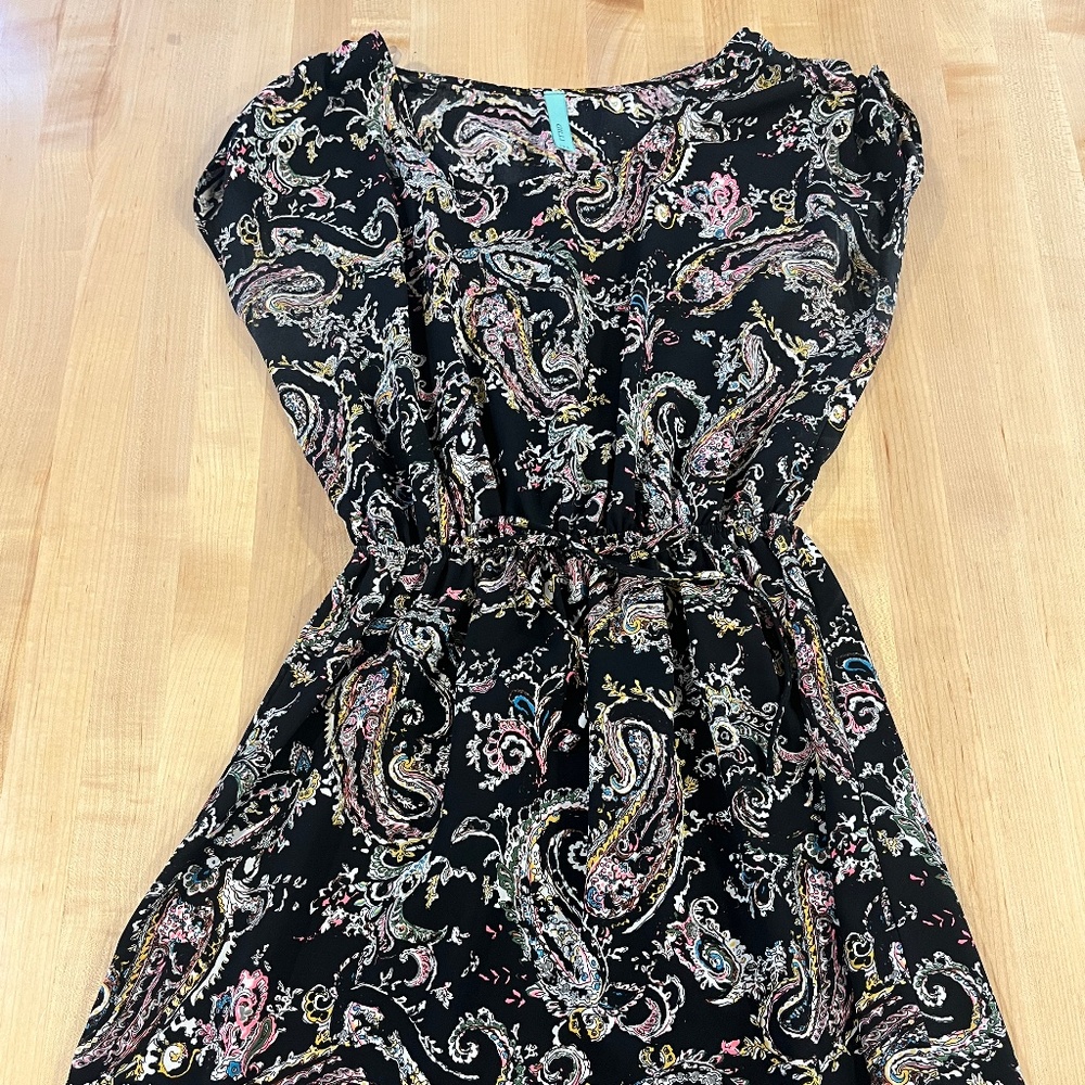 Stitch Fix Gilli Black Dress with Paisley
